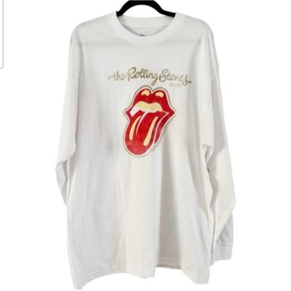 The Rolling Stones Long Sleeve Graphic Band Tee XL New Retro Unisex Rock
